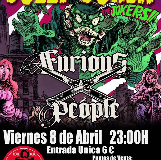 CRONICA DEL CONCIERTO DE JOLLY JOKER+FURIOUS PEOPLE EN LA SALA «16 TONELADAS».